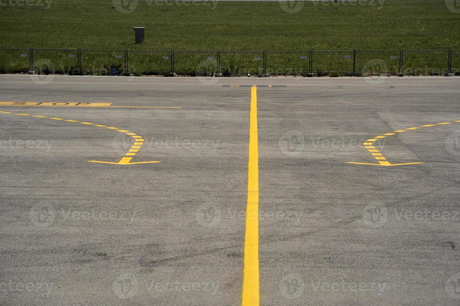 Genoa airport terminal runway view photo