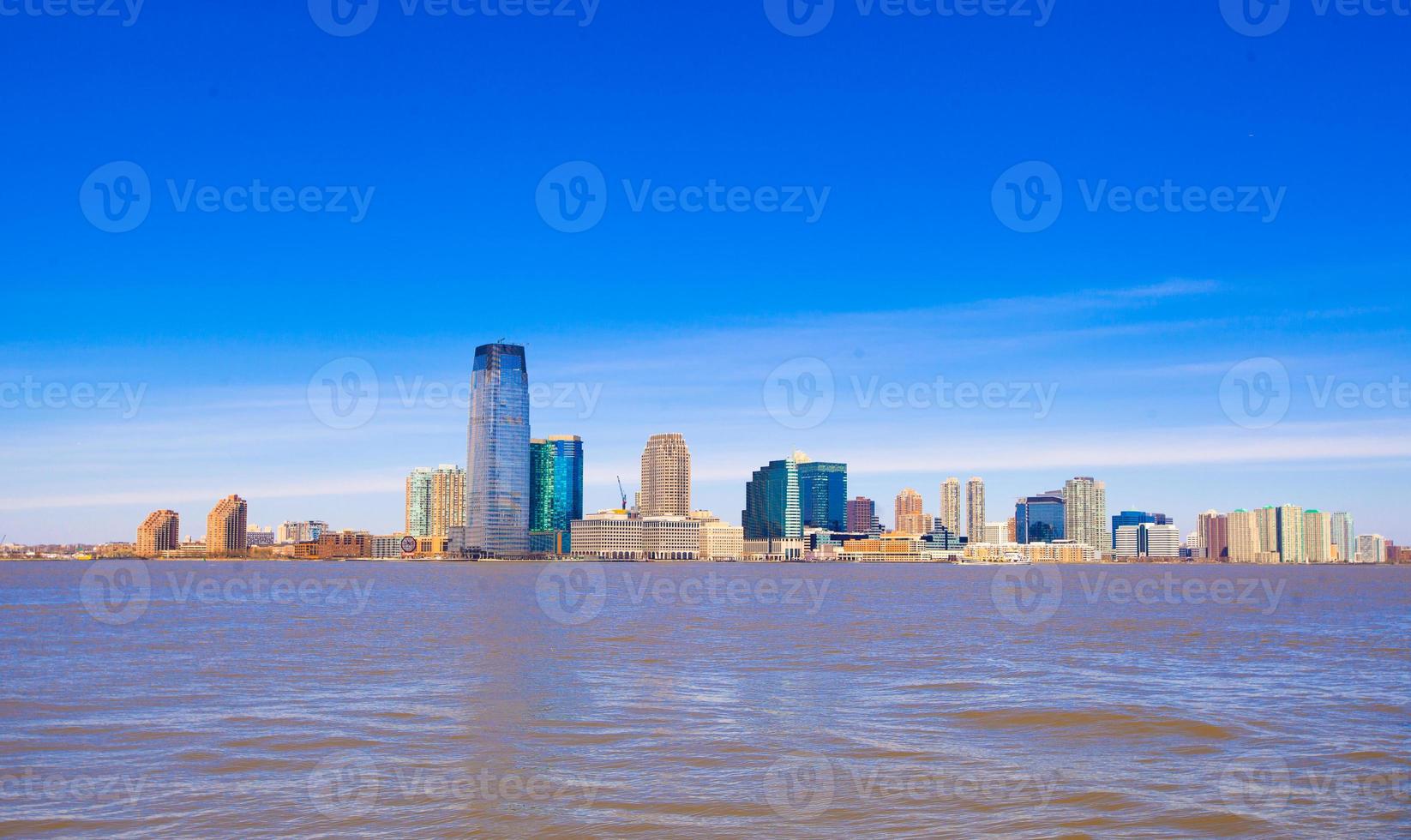 View of the statue of liberty from Battery Park photo