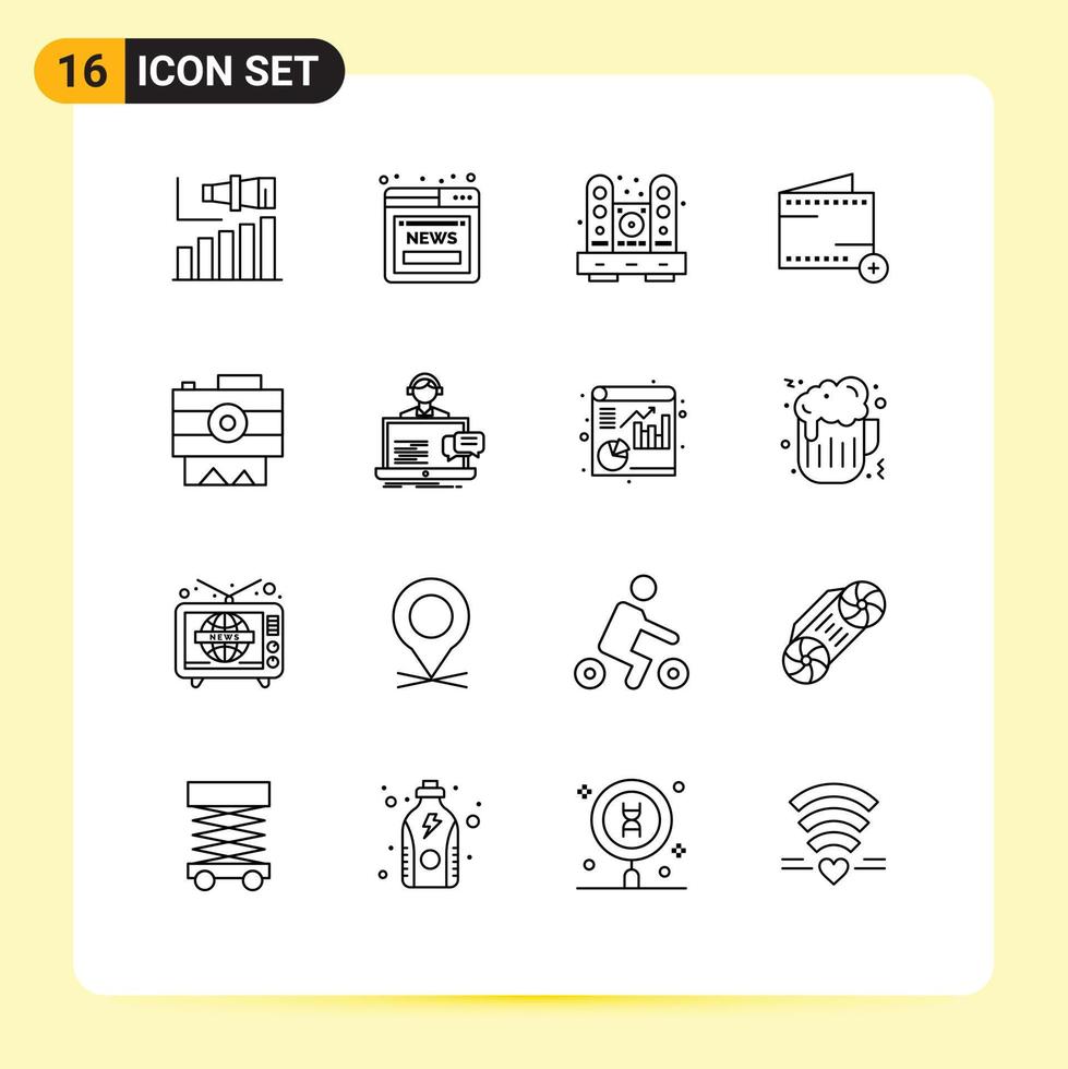 16 Creative Icons Modern Signs and Symbols of wallet commerce web add living Editable Vector Design Elements