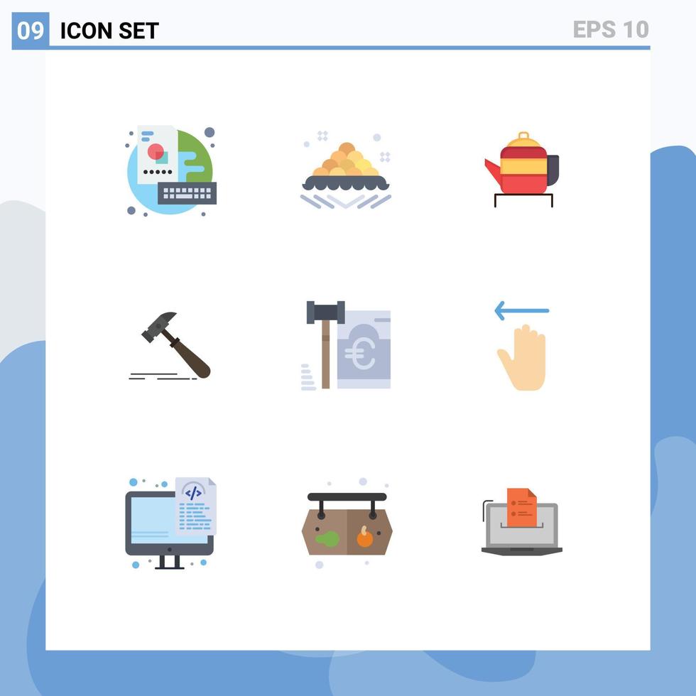 9 Creative Icons Modern Signs and Symbols of carpenter tool delicious construction chinese Editable Vector Design Elements