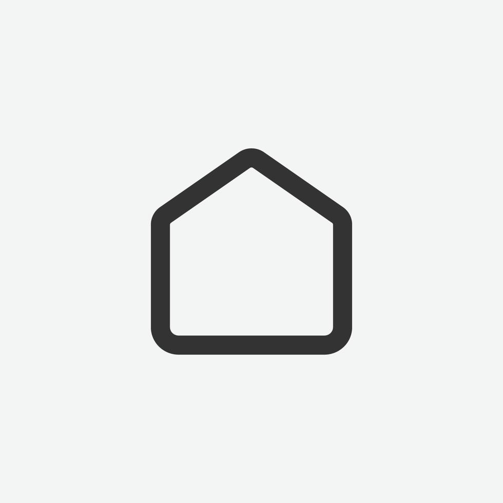 Set of home button vector icon. Black home page icon. Home button linear icon, vector illustration.