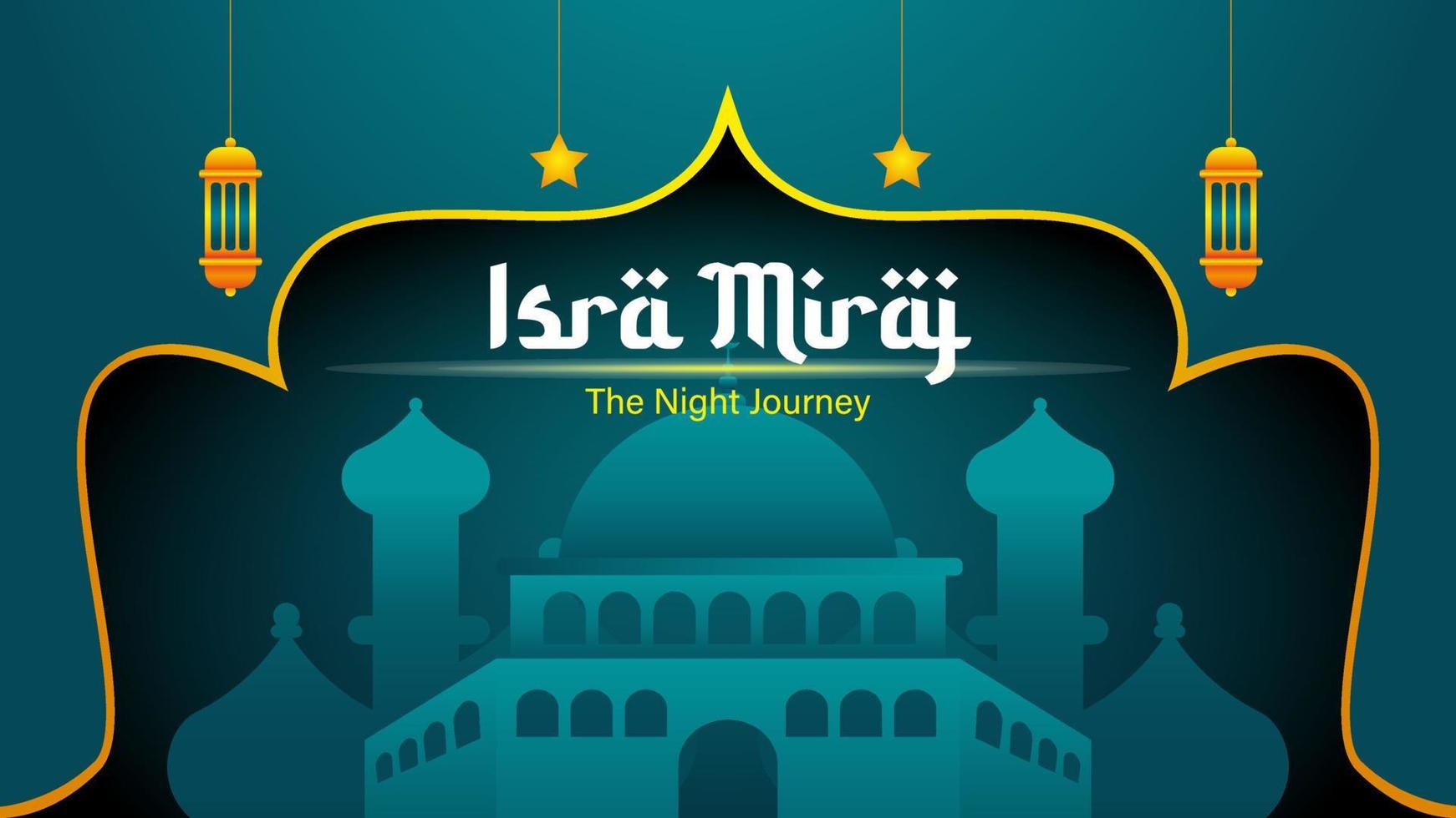 isra miraj vector illustration