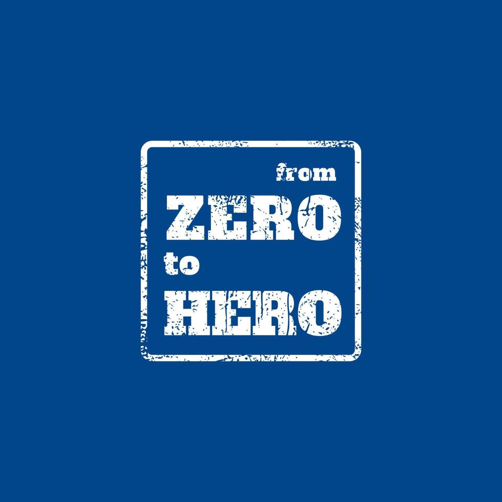 zero to hero word circle logo vector