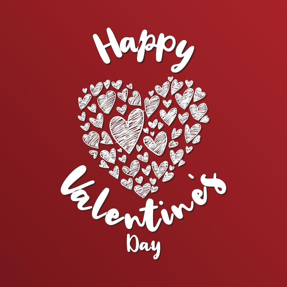 flat valentines day celebration, perfect for office, company, school, social media, advertising, printing and more vector