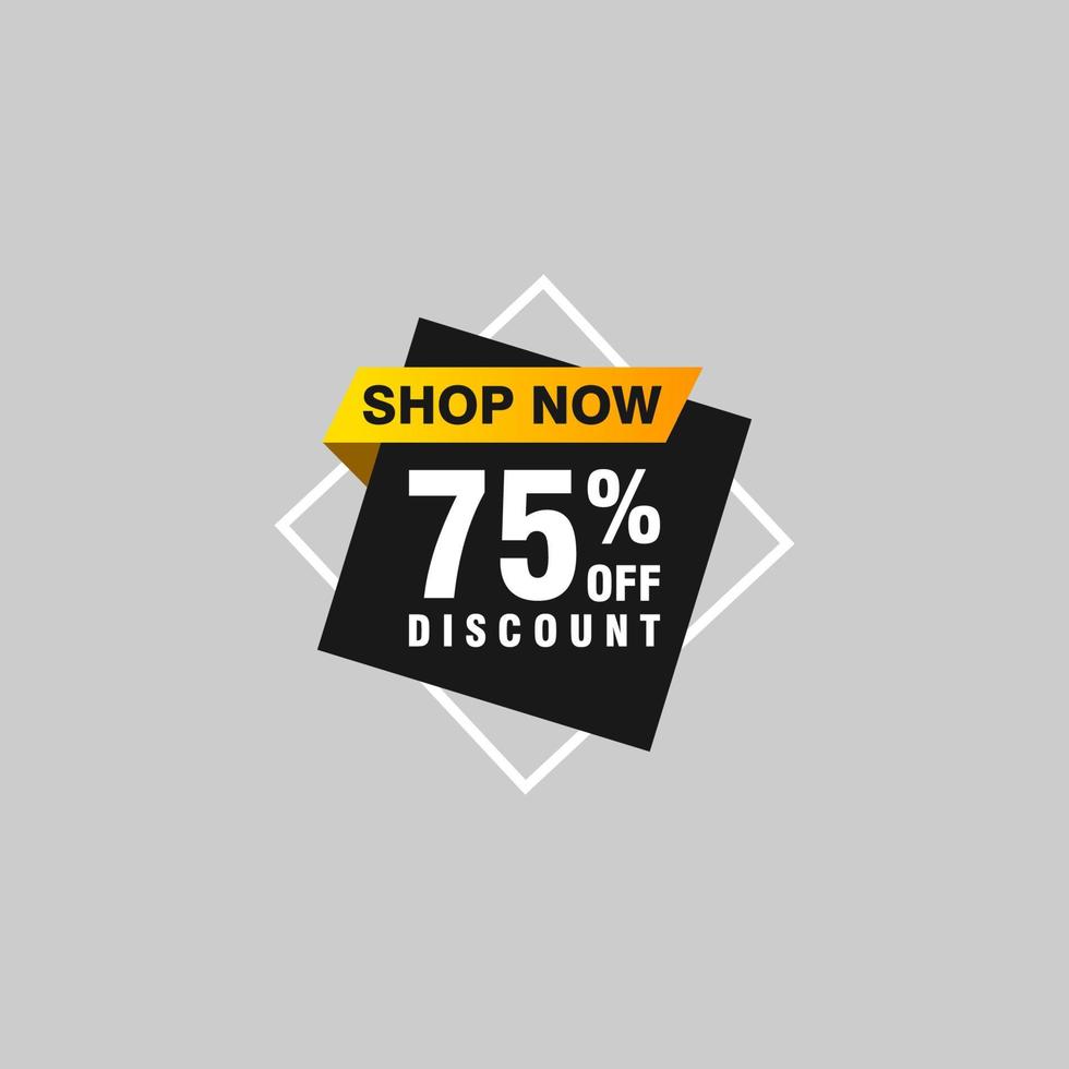 75 discount, Sales Vector badges for Labels, , Stickers, Banners, Tags, Web Stickers, New offer. Discount origami sign banner.