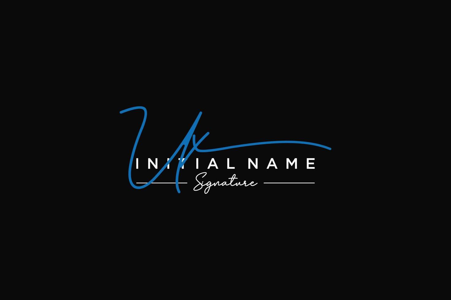 Initial UX signature logo template vector. Hand drawn Calligraphy lettering Vector illustration.