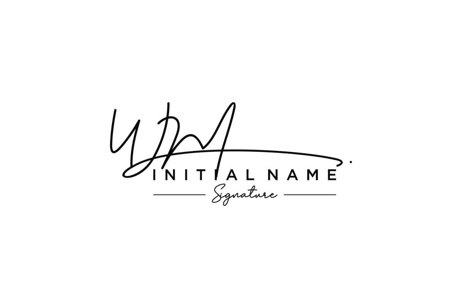 Initial WM signature logo template vector. Hand drawn Calligraphy lettering Vector illustration.