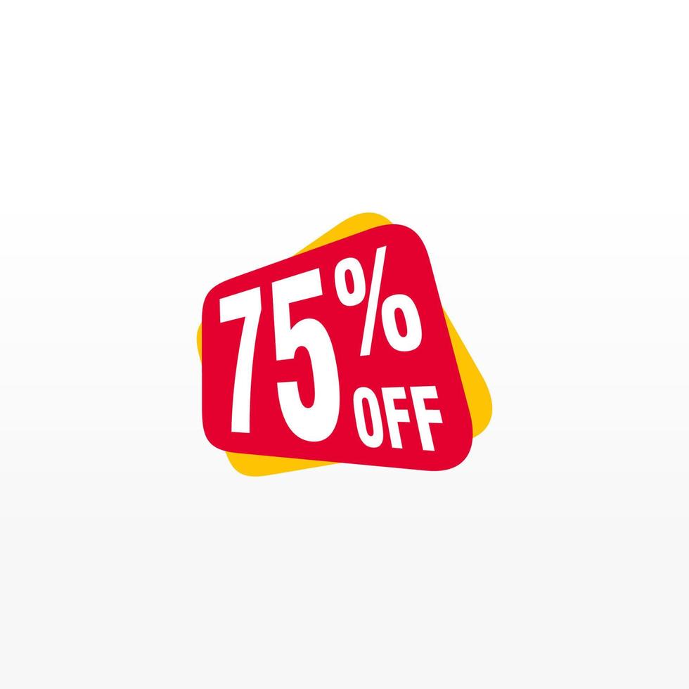 75 discount, Sales Vector badges for Labels, , Stickers, Banners, Tags, Web Stickers, New offer. Discount origami sign banner.