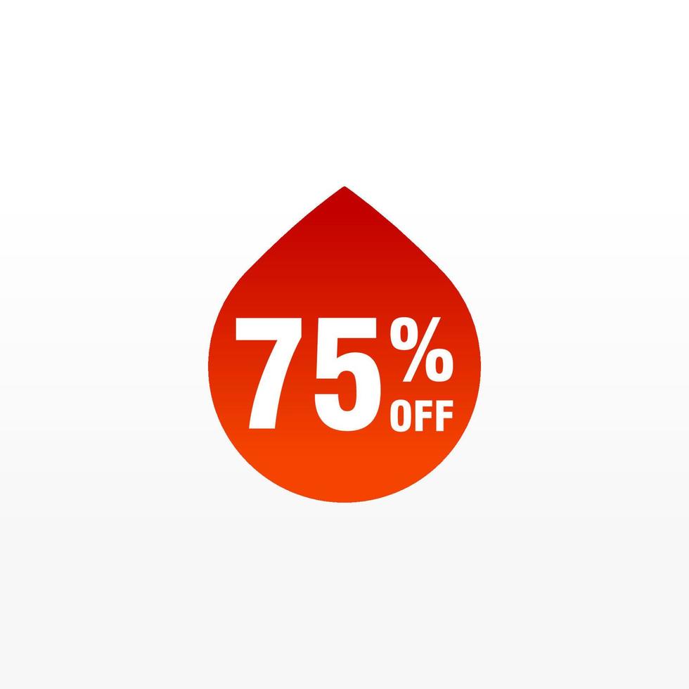 75 discount, Sales Vector badges for Labels, , Stickers, Banners, Tags, Web Stickers, New offer. Discount origami sign banner.