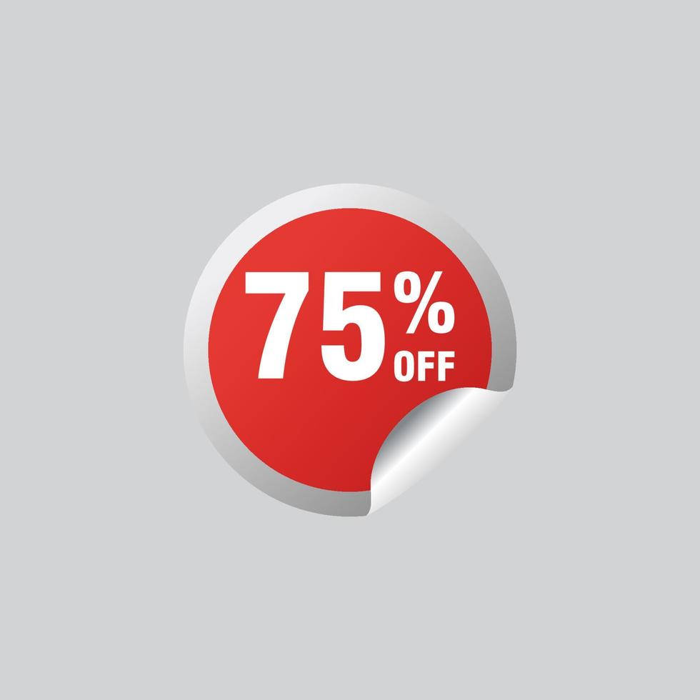 75 discount, Sales Vector badges for Labels, , Stickers, Banners, Tags, Web Stickers, New offer. Discount origami sign banner.