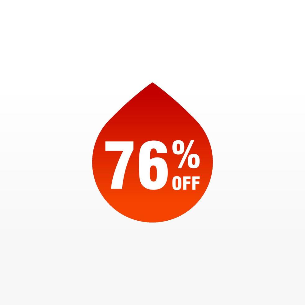 76 discount, Sales Vector badges for Labels, , Stickers, Banners, Tags, Web Stickers, New offer. Discount origami sign banner.