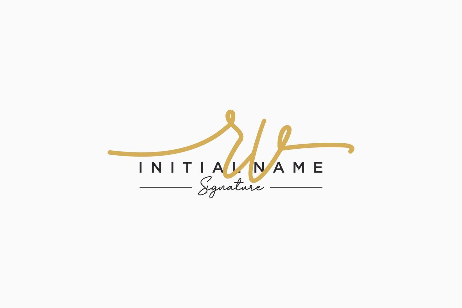 Initial RV signature logo template vector. Hand drawn Calligraphy lettering Vector illustration.