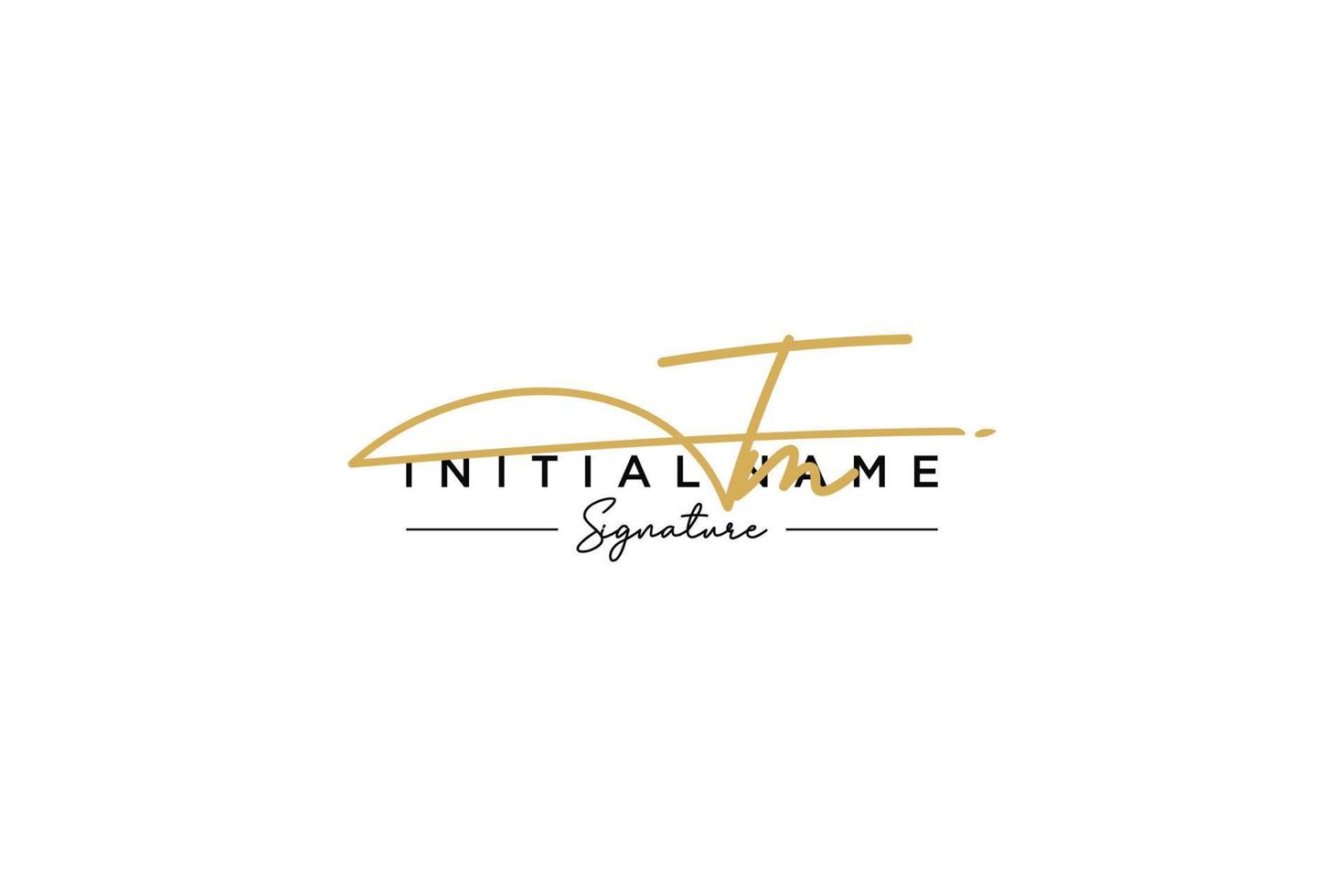 Initial TM signature logo template vector. Hand drawn Calligraphy lettering Vector illustration.