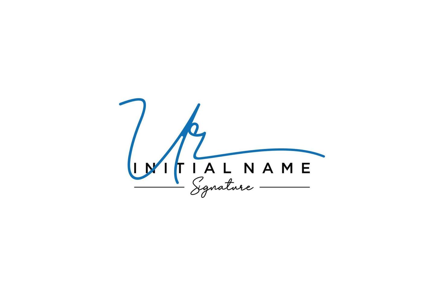 Initial UR signature logo template vector. Hand drawn Calligraphy lettering Vector illustration.