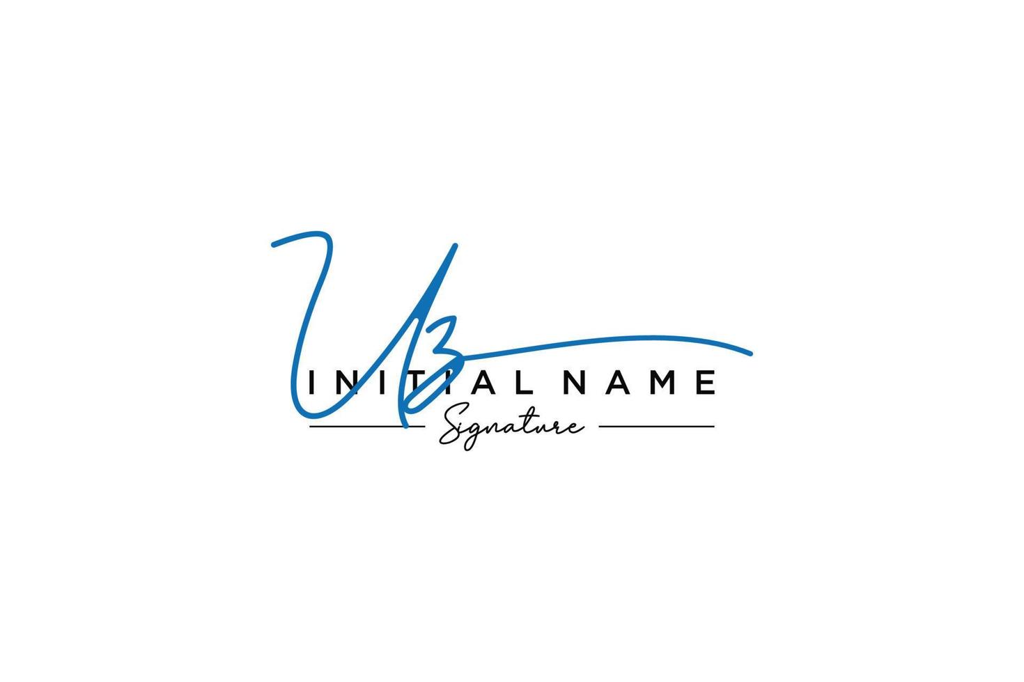 Initial UZ signature logo template vector. Hand drawn Calligraphy lettering Vector illustration.