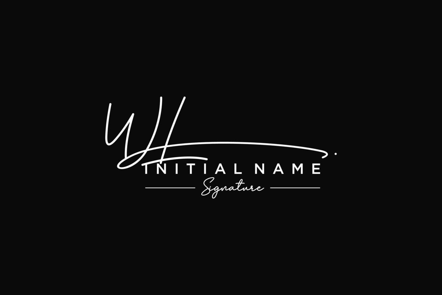 Initial WL signature logo template vector. Hand drawn Calligraphy lettering Vector illustration.