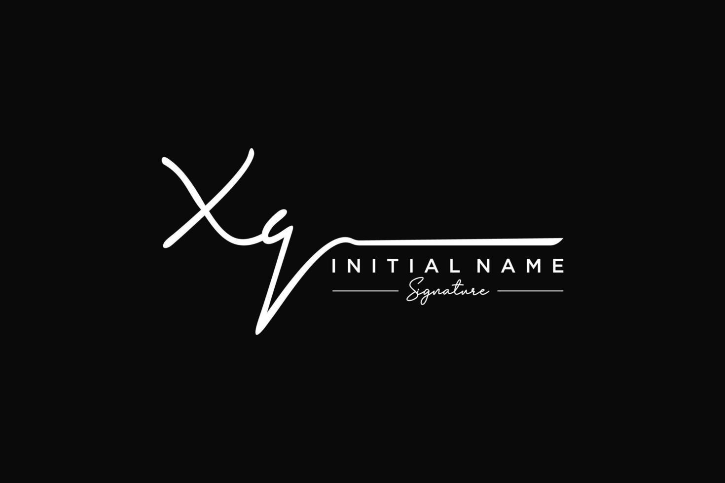 Initial XQ signature logo template vector. Hand drawn Calligraphy lettering Vector illustration.