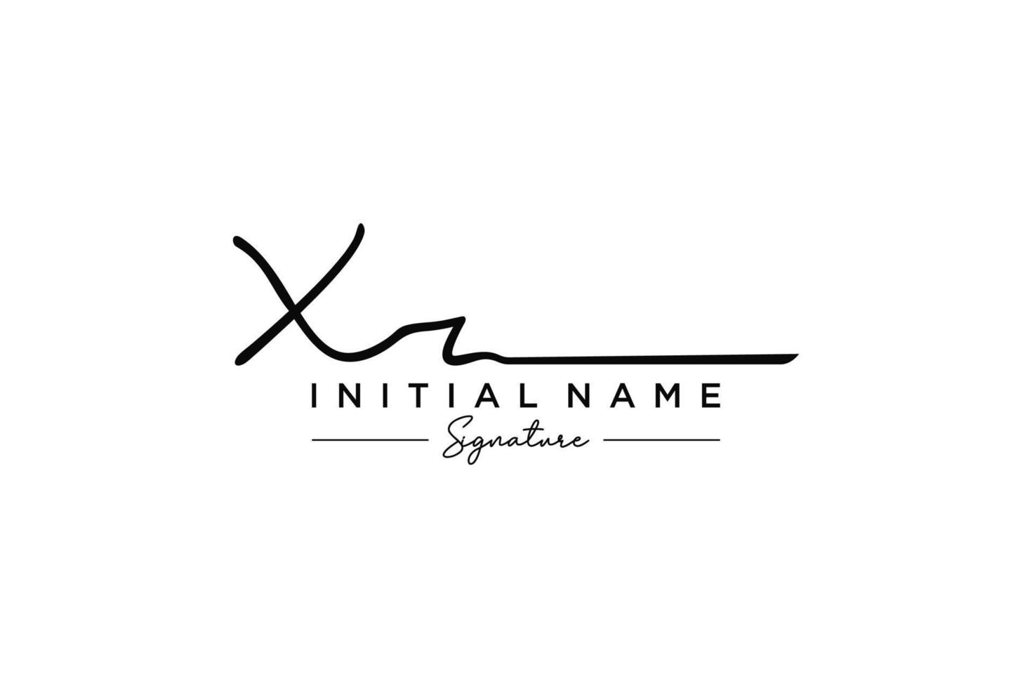 Initial XR signature logo template vector. Hand drawn Calligraphy lettering Vector illustration.