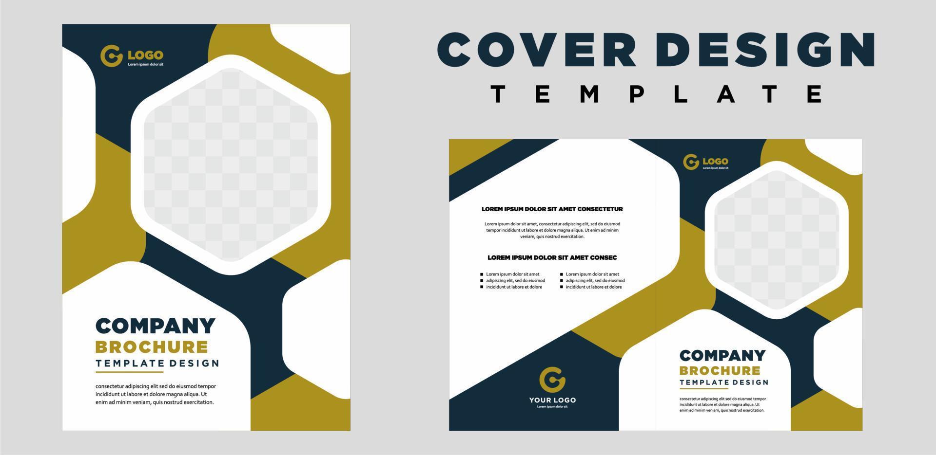 company profile cover template layout design or brochure cover template design vector