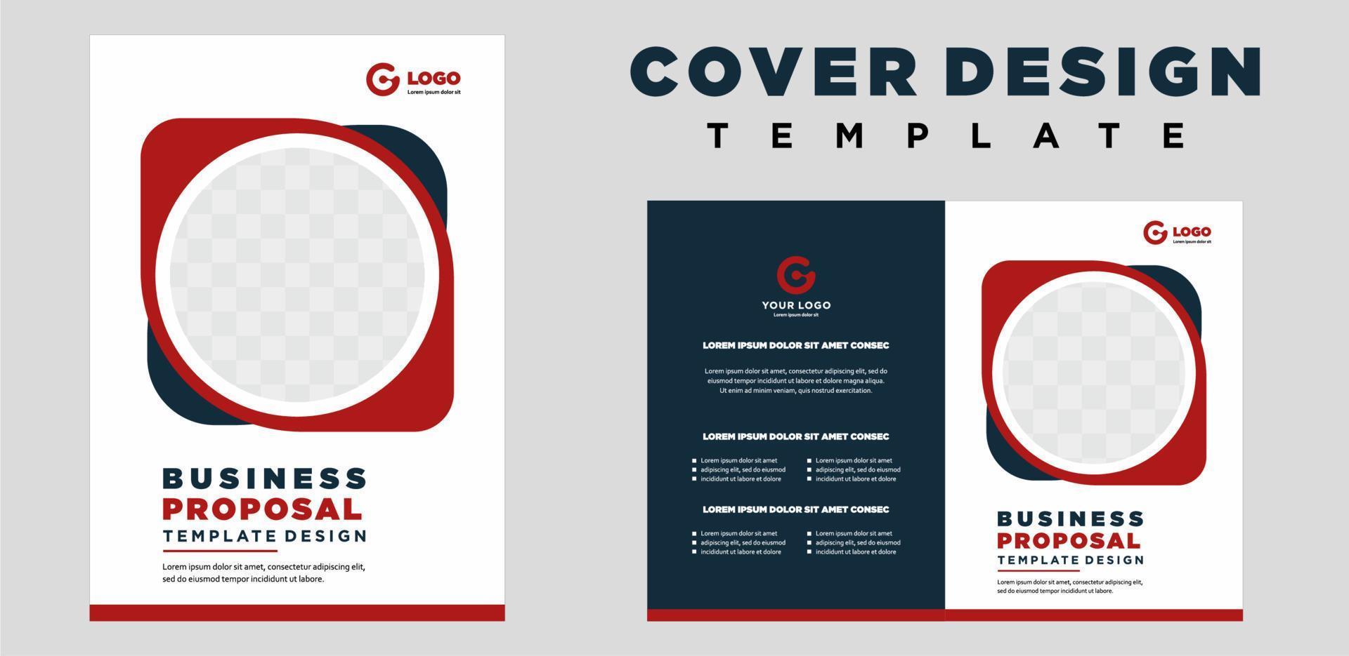 company profile cover template layout design or brochure cover template design vector