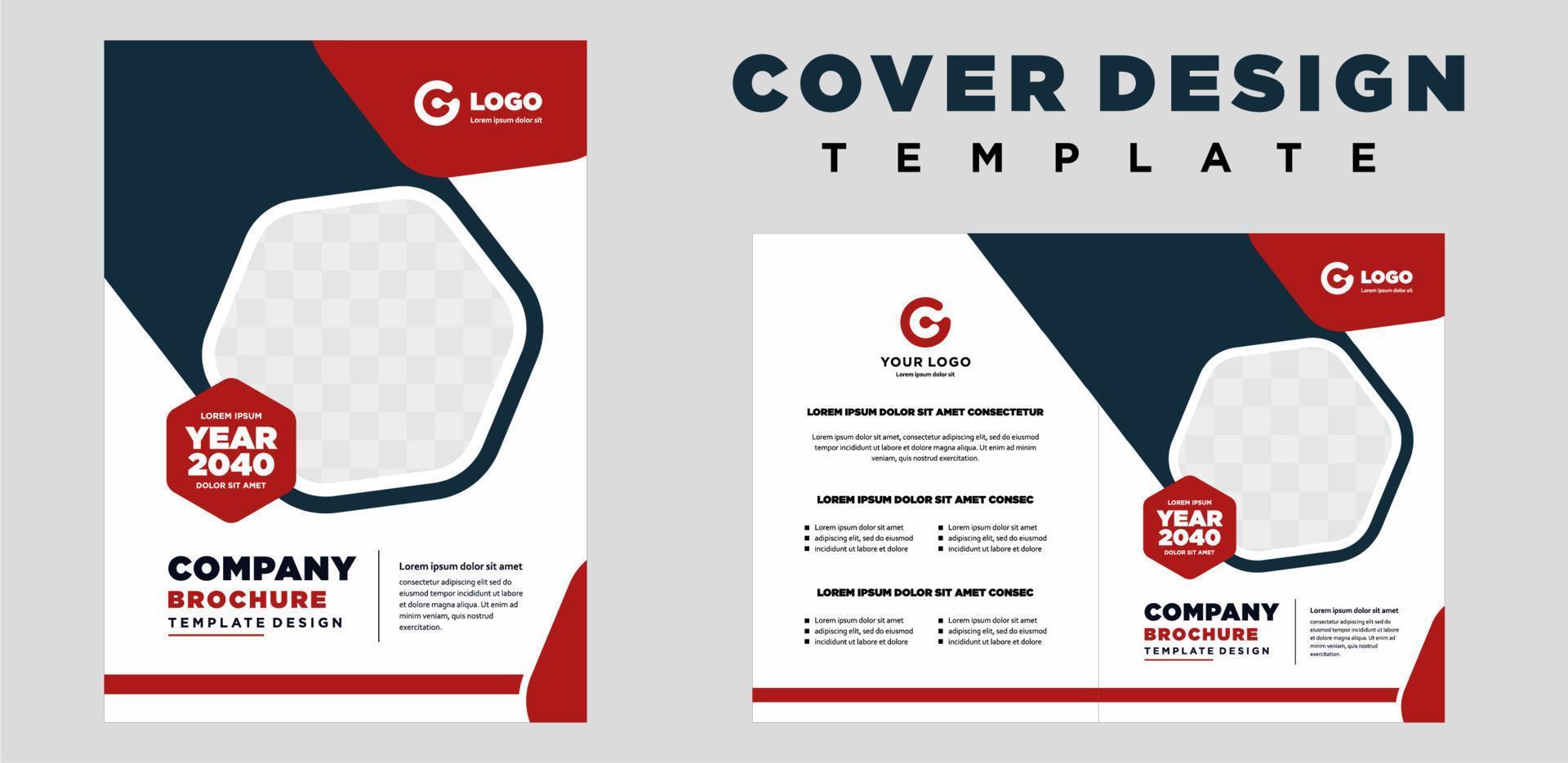 company profile cover template layout design or brochure cover template design vector