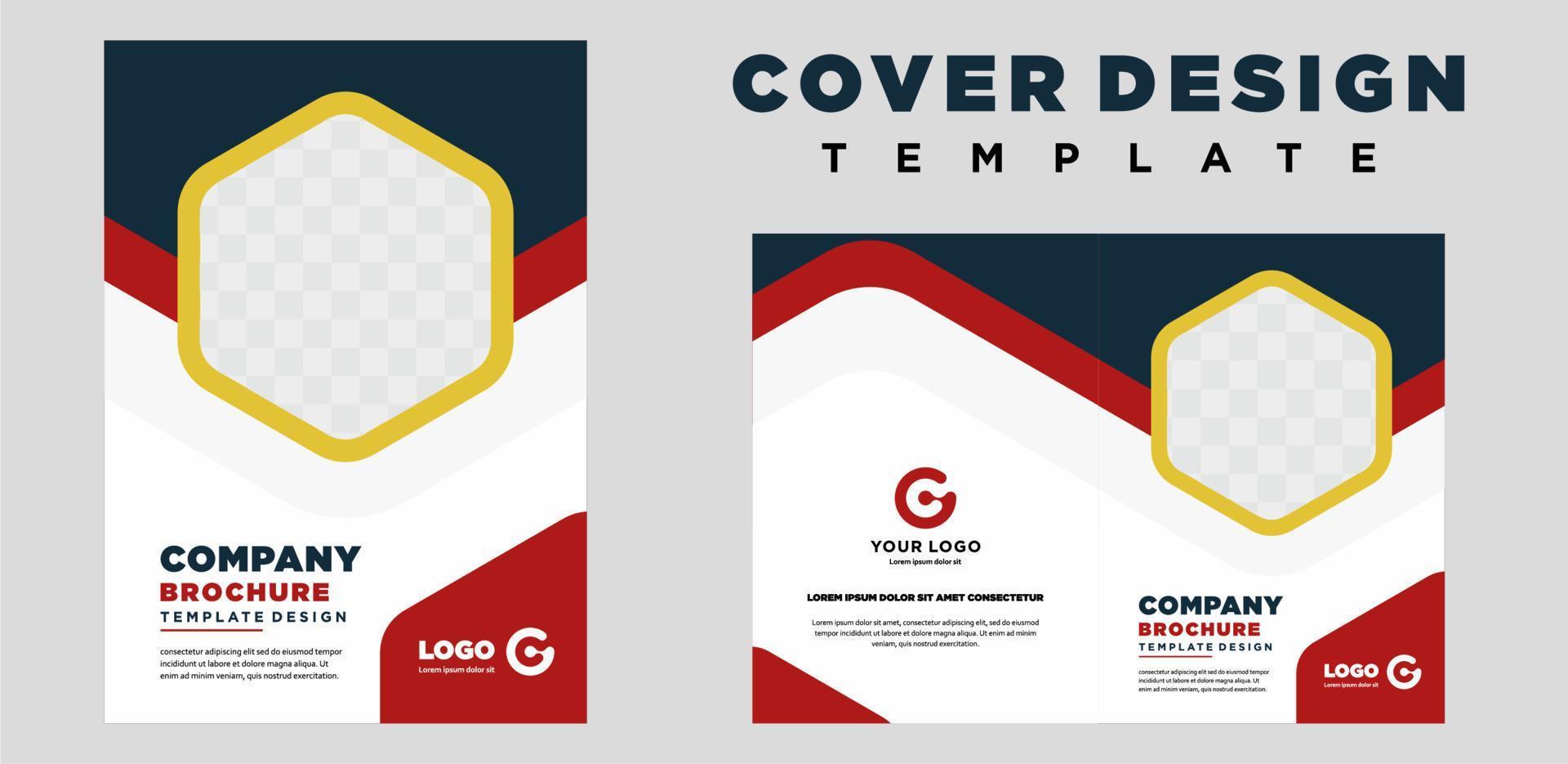 company profile cover template layout design or brochure cover template design vector