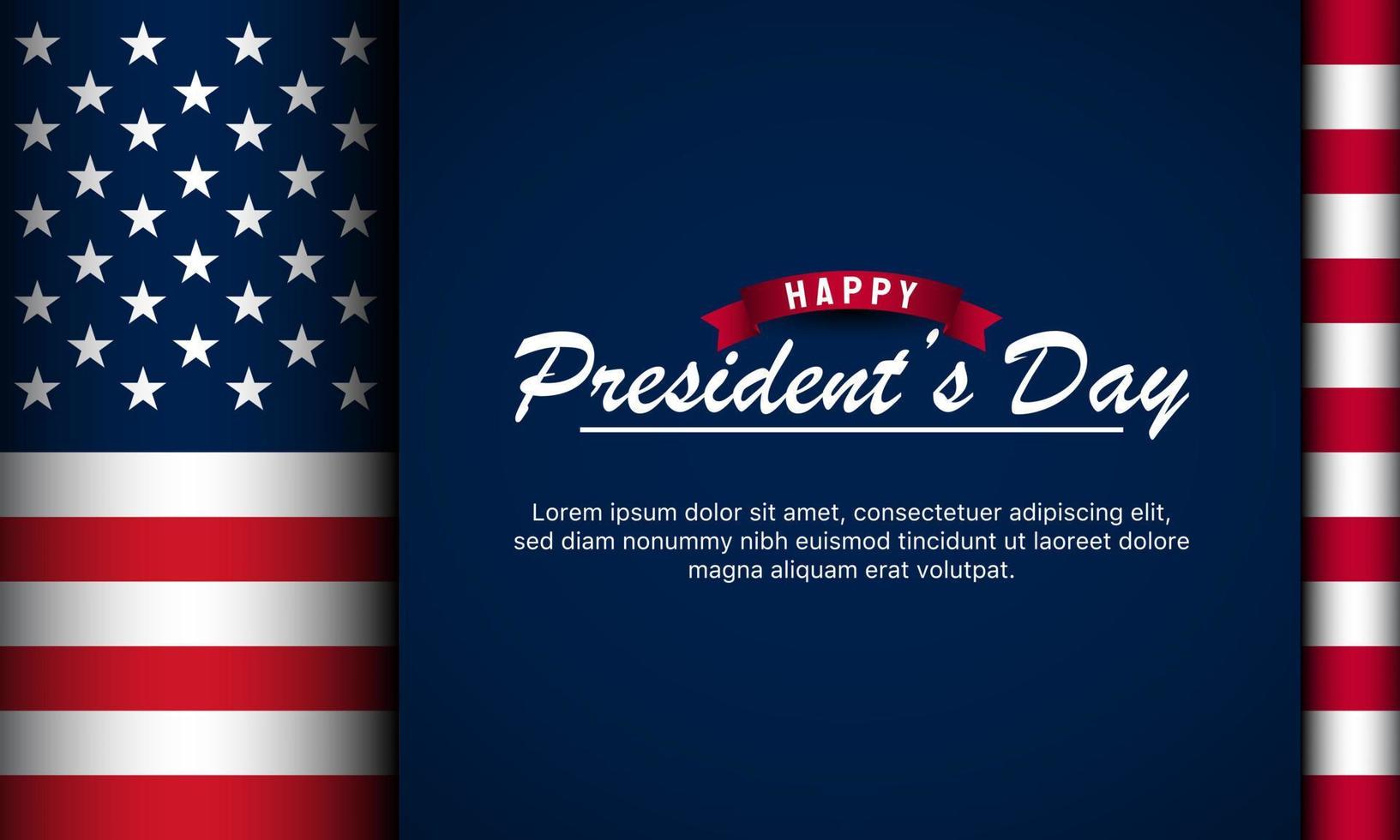 President's Day Background Design. Vector Illustration.