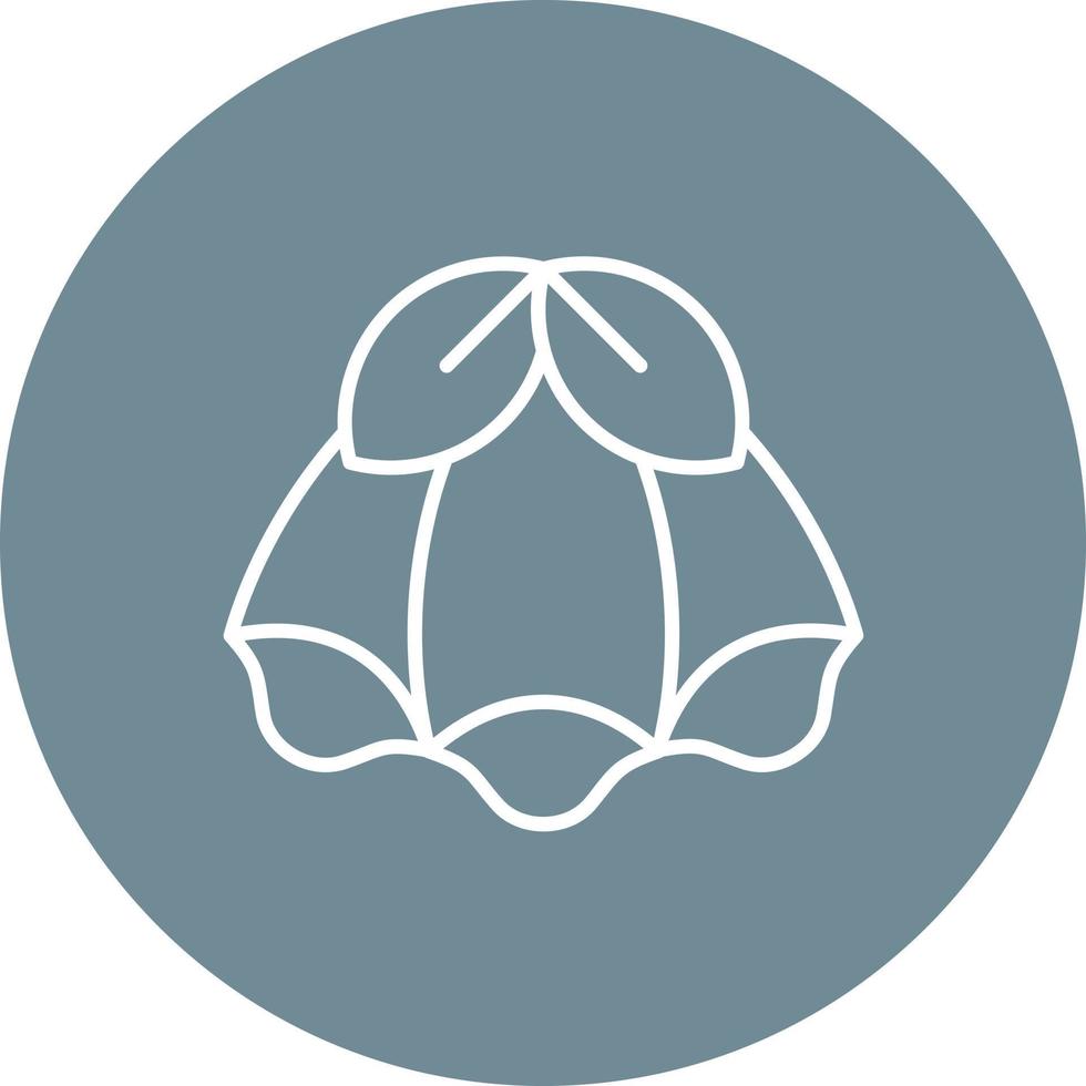 Pea Flower Line Circle Background Icon vector
