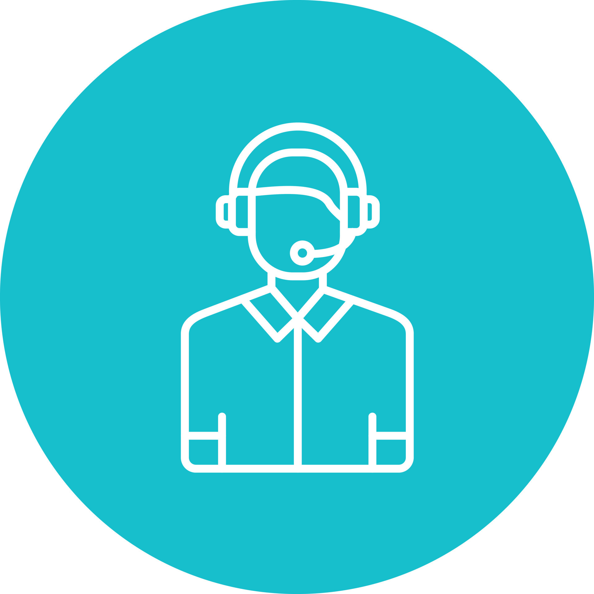 Customer Service Line Circle Background Icon 17717446 Vector Art at