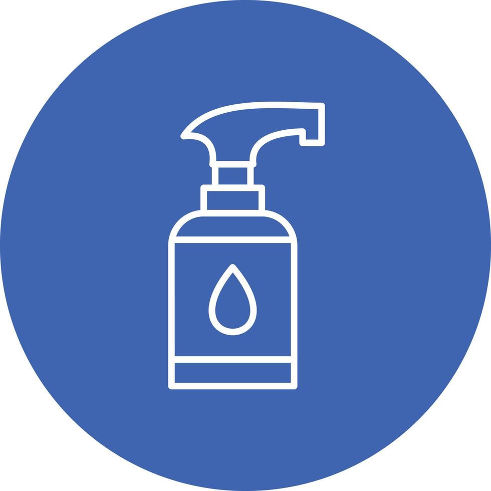 Liquid Soap Line Circle Background Icon vector