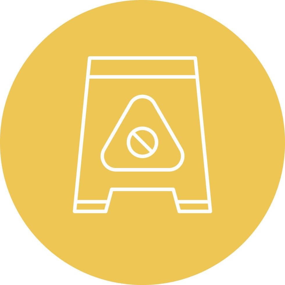 Slippery Flour Line Circle Background Icon vector
