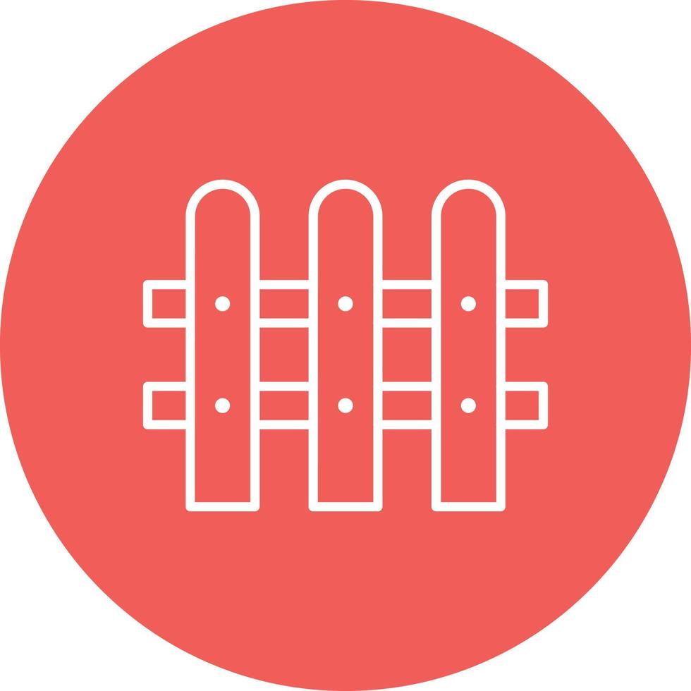 Fence Line Circle Background Icon vector