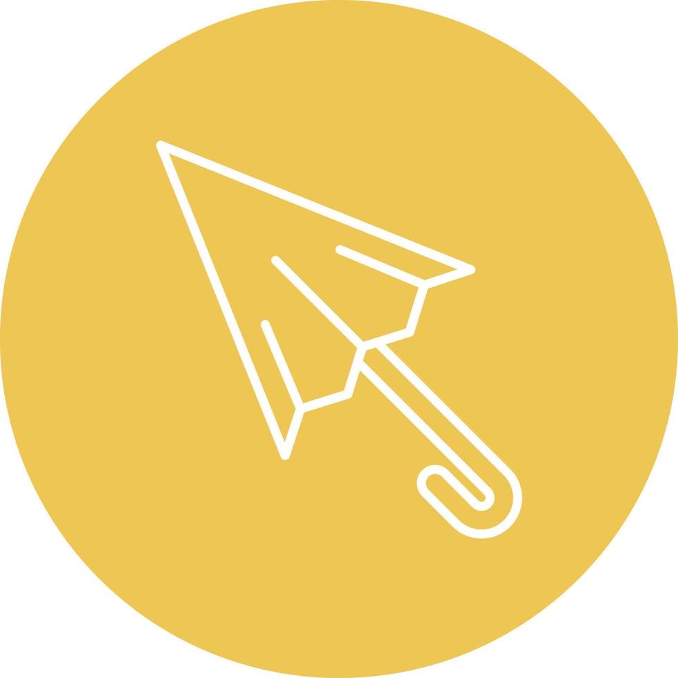 Closed Umbrella Line Circle Background Icon vector