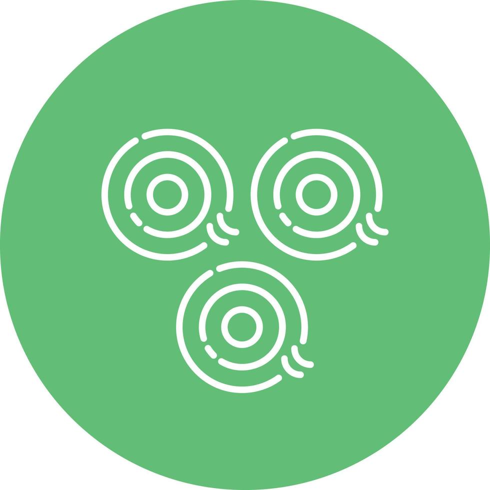 Hay Line Circle Background Icon vector