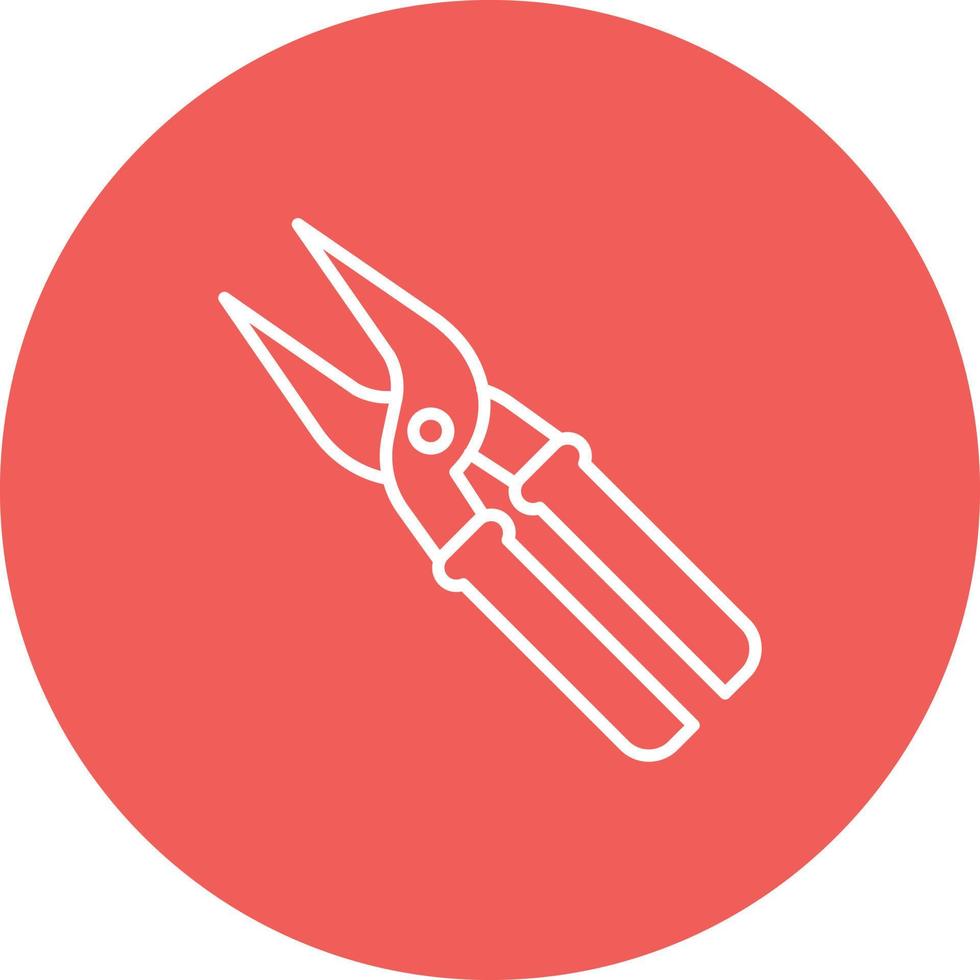 Pruners Line Circle Background Icon vector