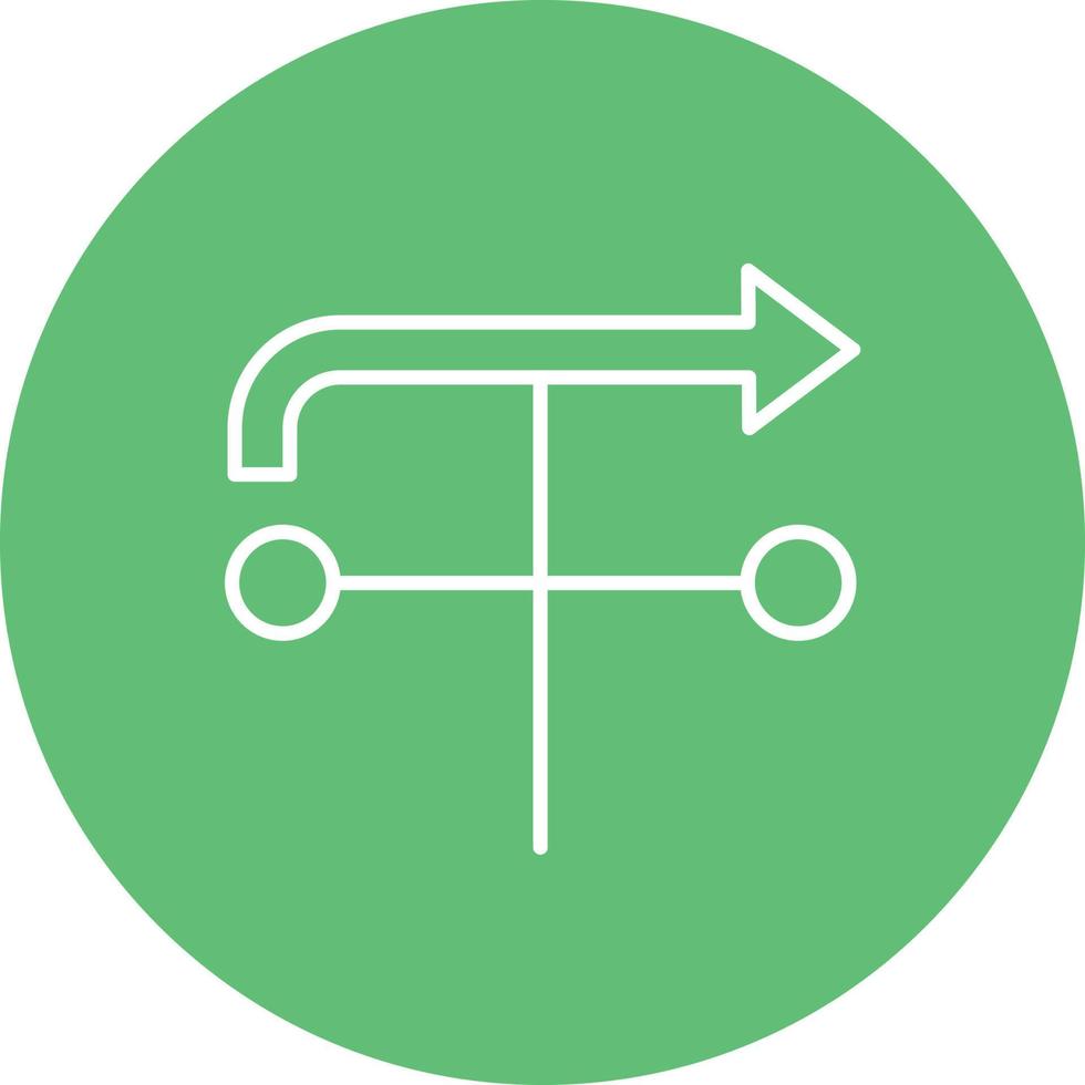 Weather Vane Line Circle Background Icon vector
