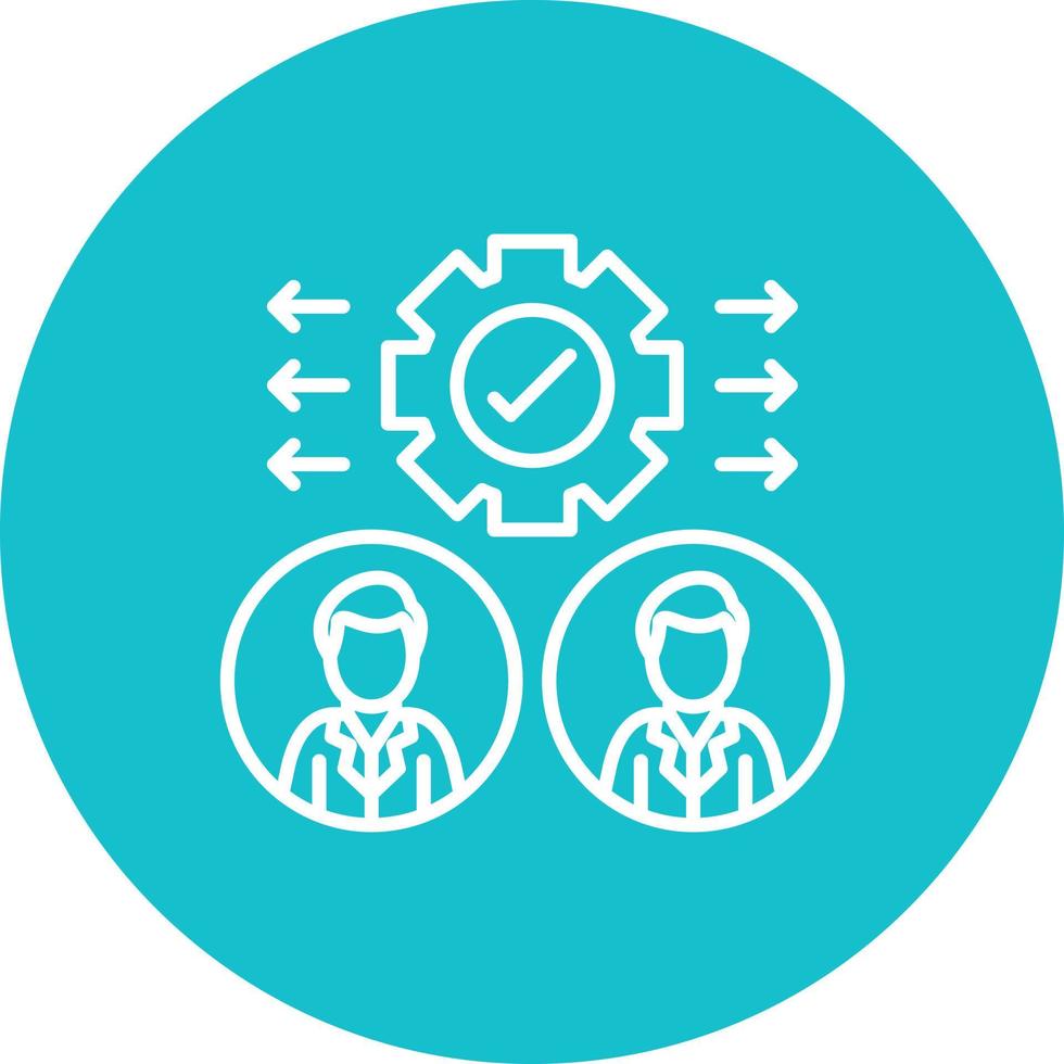 Policy Deployment Line Circle Background Icon vector