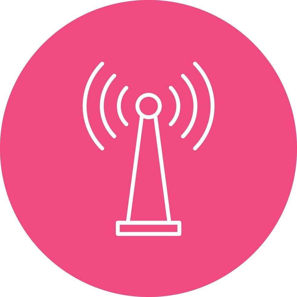 Wifi Tethering Line Circle Background Icon vector