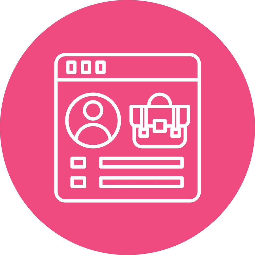 Business Profile Line Circle Background Icon vector