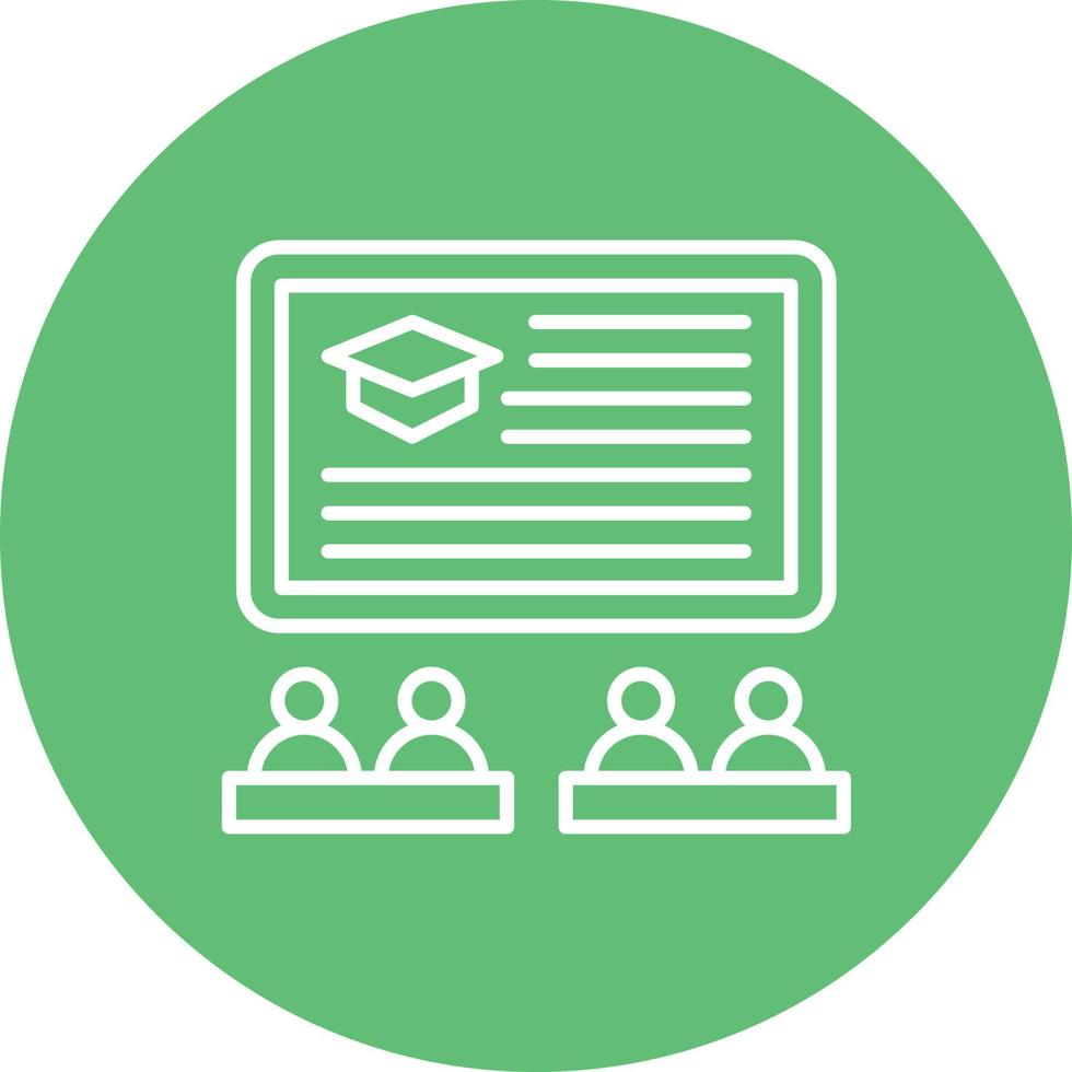 Lecture Line Circle Background Icon vector
