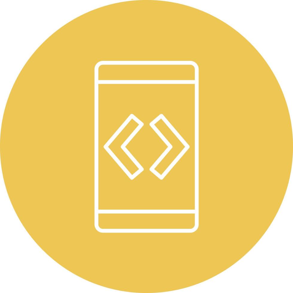 Developer Mode Line Circle Background Icon vector