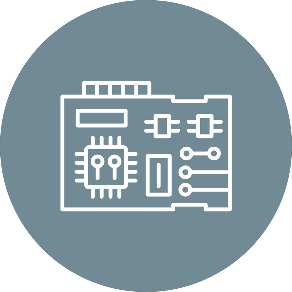 Circuit Line Circle Background Icon vector