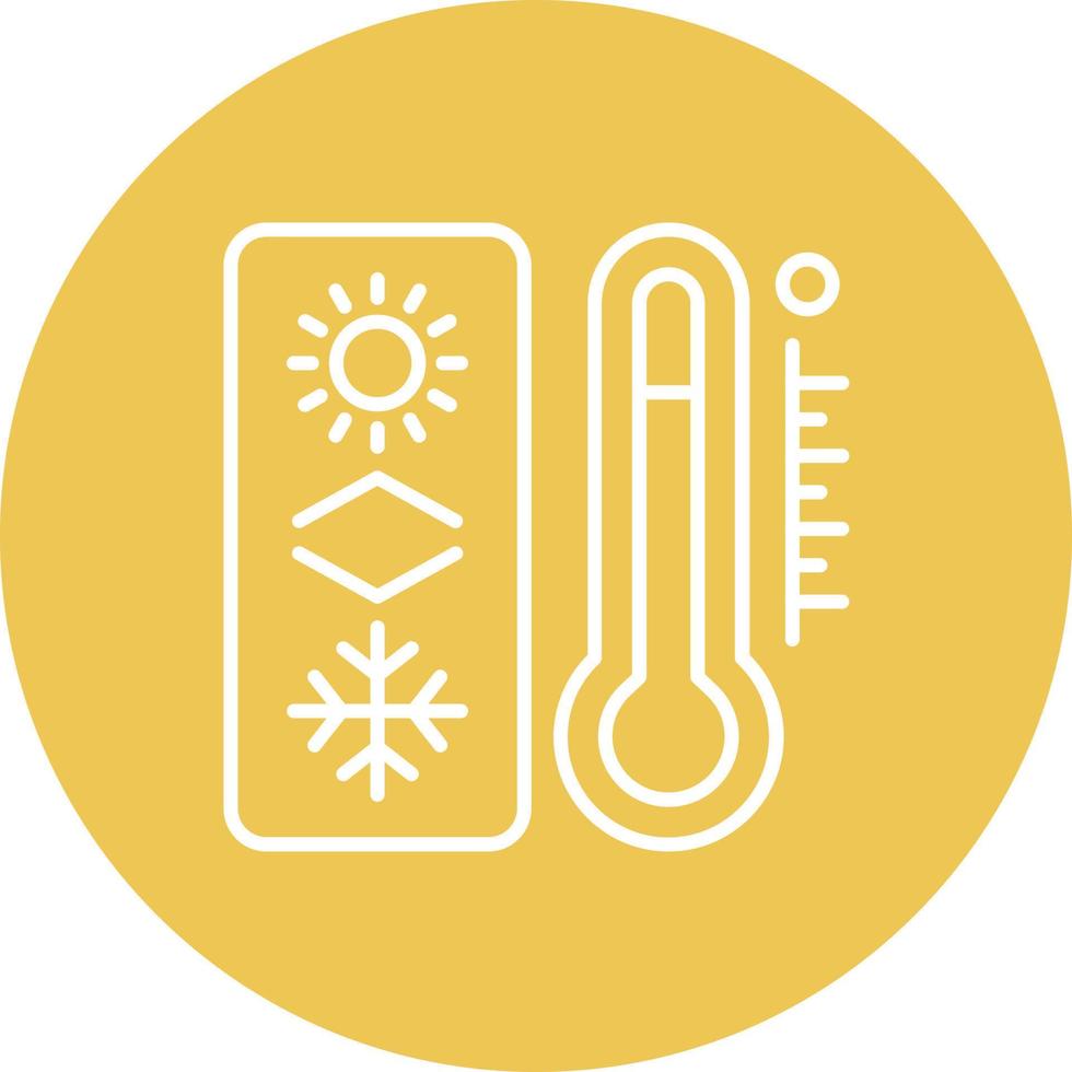 Thermostat Line Circle Background Icon vector