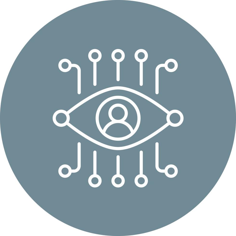 Visionary Line Circle Background Icon vector