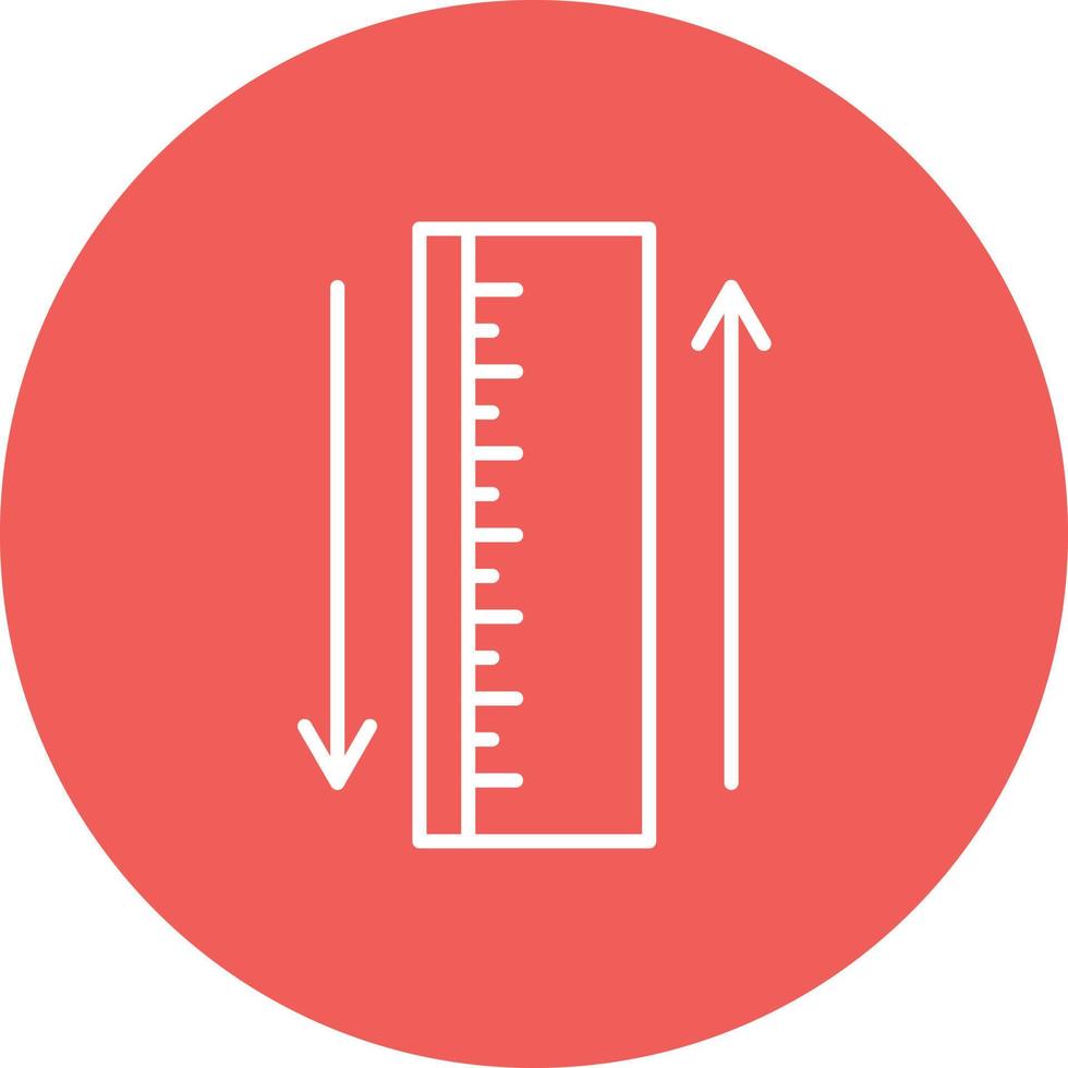 Ruler Line Circle Background Icon vector