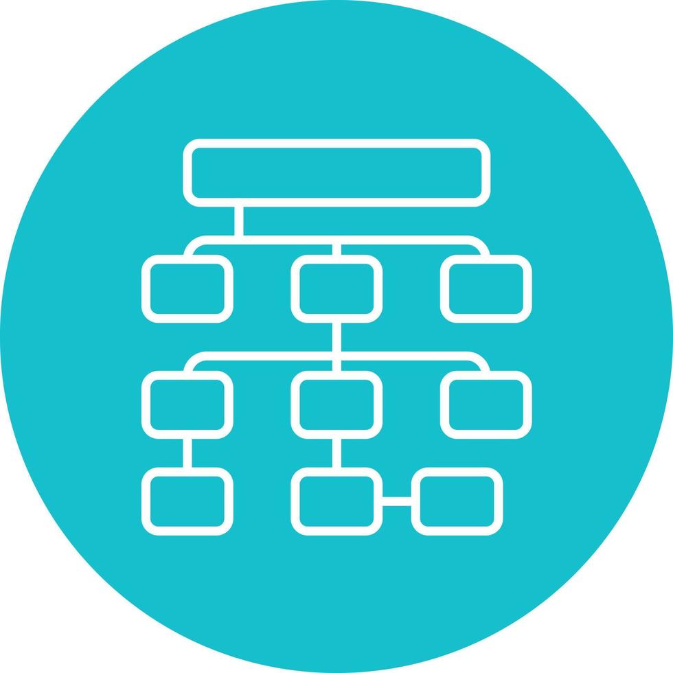 Structured Data Line Circle Background Icon vector