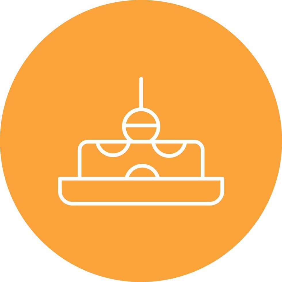 Canape Line Circle Background Icon vector