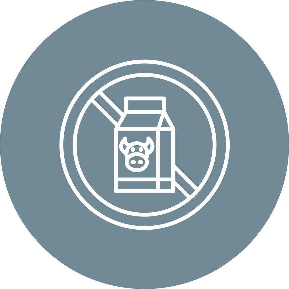 Lactose Free Line Circle Background Icon vector