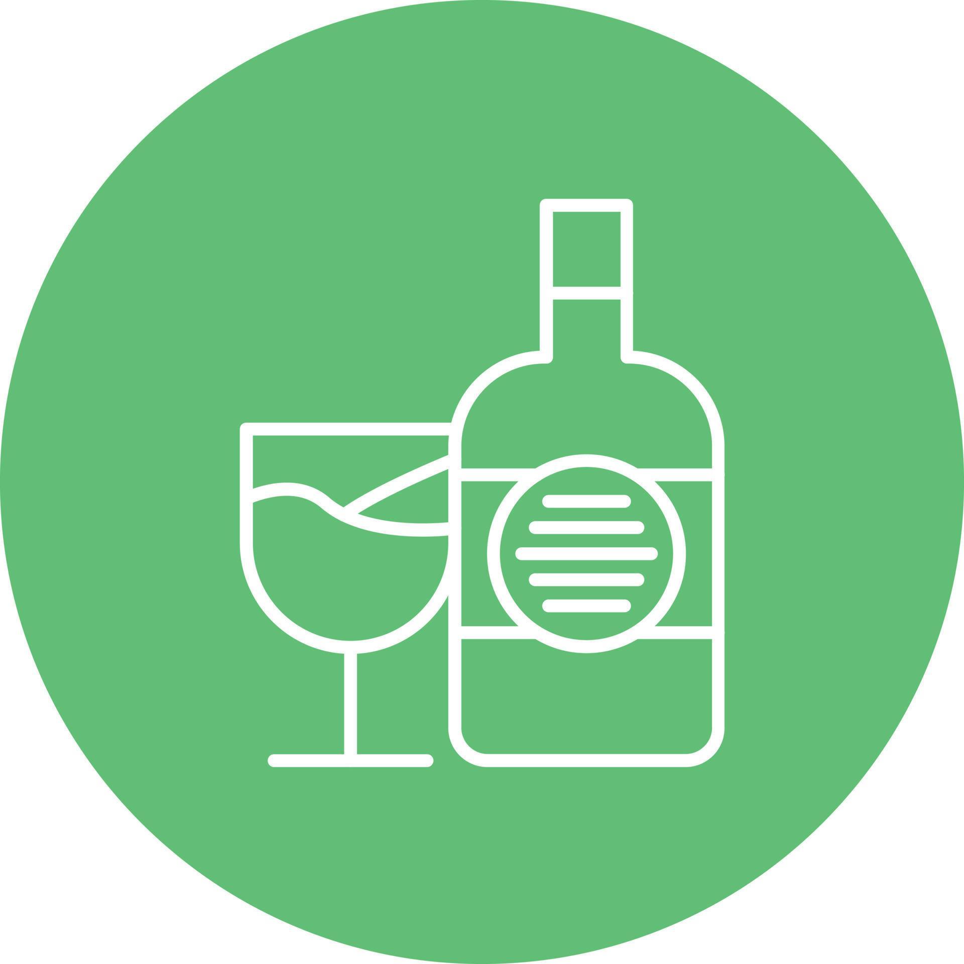Wine Line Circle Background Icon 17718200 Vector Art at Vecteezy