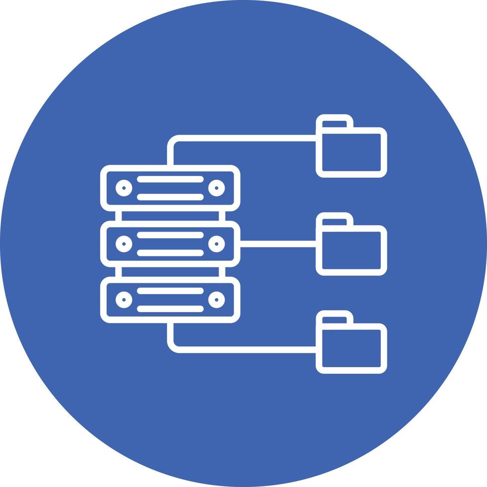 Data Source Line Circle Background Icon vector